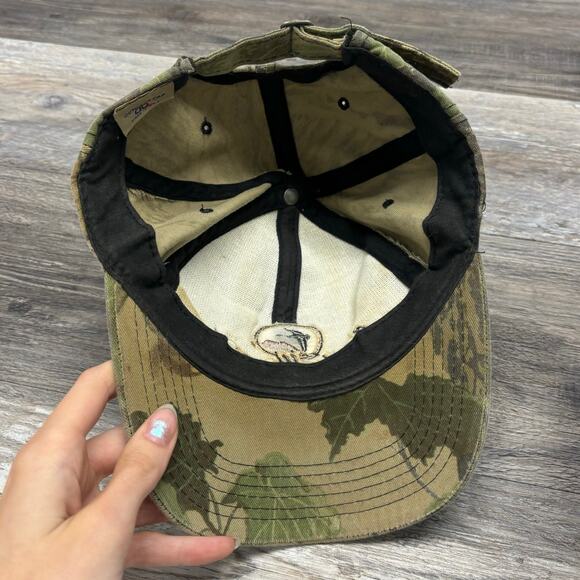 Vintage 90s Outdoor Cap Gander Mountain Realtree‎ Camo Mens OS Strapback Hat Cap - Picture 6 of 8